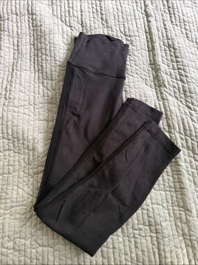 Black Lululemon Mesh Stripe Leggings